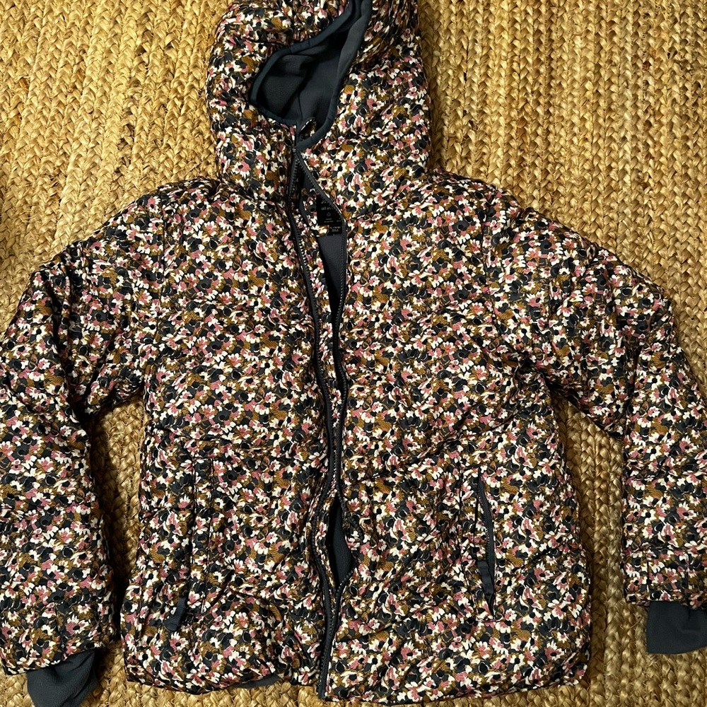 Floral puffer jacket